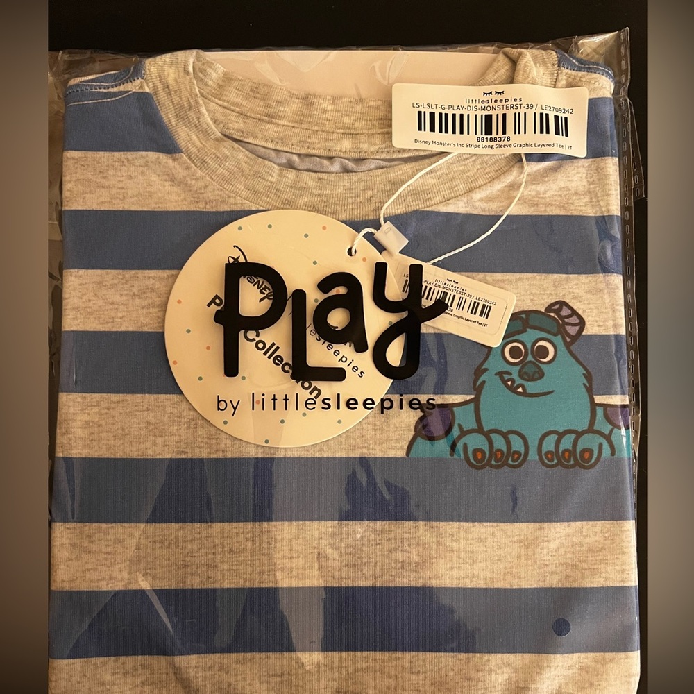 Little Sleepies Monster Inc Long Sleeve Shirt - Picture 2 of 2